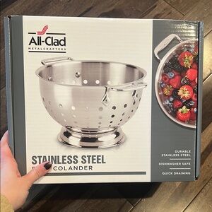 Stainless Steel Colander - All-Clad 5qt New